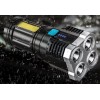Ліхтар ручний Police X509/L-S03-4LED 3030+COB з/в USB-micro Чорний ABS пластик (X509)