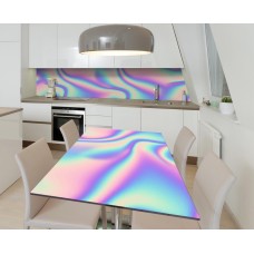 Наклейка 3Д вінілова на стіл Zatarga «Північне сяйво» 600х1200 мм для будинків, квартир, столів, кав'ярень.