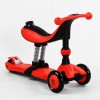 Самокат-велобіг триколісний Best Scooter колеса PU зі світлом 3 в 1 70 кг Red (104499)