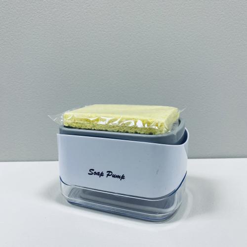 Дозатор для миючого засобу з губкою A-PLUS 5775 14,2х9,8х8,5 см