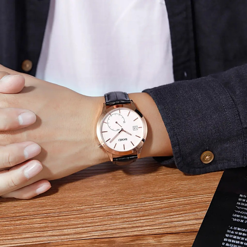 Чоловічий кварцовий годинник Skmei 1581 Prestige Чорний