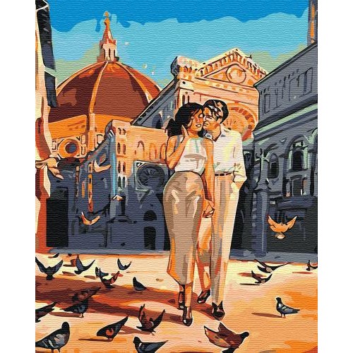 Картина за номерами Brushme Кохання та голуби 40х50 см (GX30468) Картина за номерами Brushme Кохання та голуби 40х50 см (GX30468)