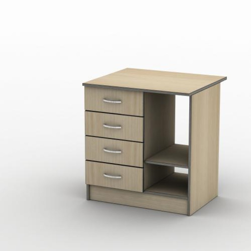 Тумба офісна Тиса Мебель ТП-3 500 Бук 75x50.1x70 см