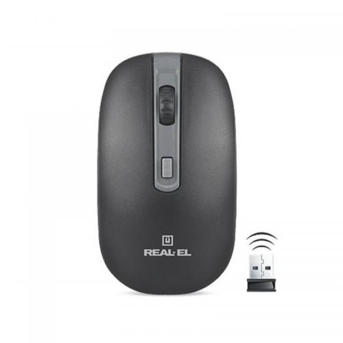 Миша бездротова REAL-EL RM-303 Black/Grey USB (EL123200021) в інтернет супермаркеті PbayMarket!