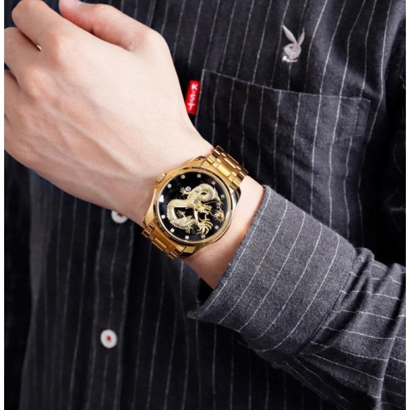 Чоловічий наручний годинник Skmei 9193 Дракон