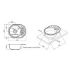 Кухонна мийка Lidz 5745 Micro Decor 0,6мм (LIDZ5745MDEC06)