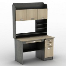 Стіл комп'ютерний Тиса Мебель СУ-11 Венге Молочний 1830x680x1200 мм