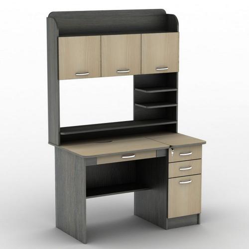 Стіл комп'ютерний Тиса Мебель СУ-11 Венге Молочний 1830x680x1200 мм Стіл комп'ютерний Тиса Мебель СУ-11 Венге Молочний 1830x680x1200 мм