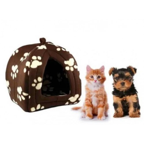 М'який будиночок для домашніх тварин Kennel Portable Dog House теплий лежак для собак і кішок Коричневий М'який будиночок для домашніх тварин Kennel Portable Dog House теплий лежак для собак і кішок Коричневий