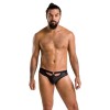 Чоловічі сліпи з вирізами Passion 041 Slip Joe L/XL Black, екошкіра, відкриті сідниці в інтернет супермаркеті PbayMarket!