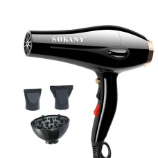 Фен для волосся Sokany з насадками Чорний (SK-2213)