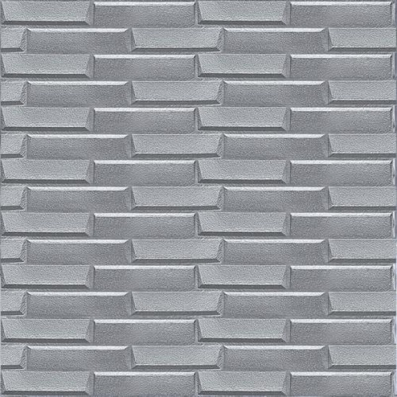 Самоклеюча 3D панель кладка срібло Sticker Wall 3080х700х5мм