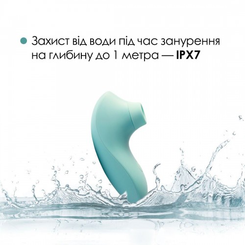 Вакуумний стимулятор Svakom Pulse Lite Neo Seafoam Blue, керується зі смартфона