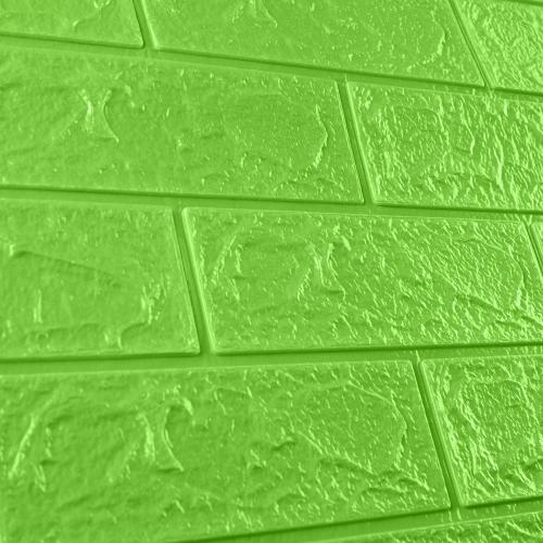 Самоклеюча декоративна 3D панель 3D Loft під зелену цеглу в рулоні 3080x700x3 мм Самоклеюча декоративна 3D панель 3D Loft під зелену цеглу в рулоні 3080x700x3 мм