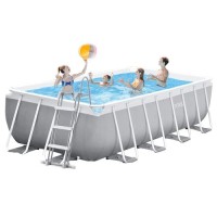 Каркасний басейн Intex 26792-1, 488 x 244 x 107 см (драбина, тент, підстилка)