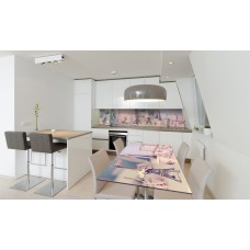 Наклейка вінілова на стіл Zatarga «рожевий Париж, що самоклеється» 600х1200 мм Z180592st