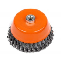 Щітка Polax чашкова по металу для УШМ (болгарки) пучки витого плетеного сталевого дроту М14 125 мм (54-163) Щітка Polax чашкова по металу для УШМ (болгарки) пучки витого плетеного сталевого дроту М14 125 мм (54-163)