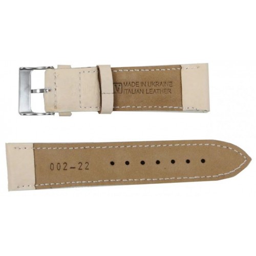 Ремінець для годинника Mykhail Ikhtyar 22 мм Бежевий (S002-022s beige) Ремінець для годинника Mykhail Ikhtyar 22 мм Бежевий (S002-022s beige)