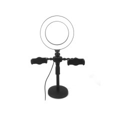 Кільцева LED лампа VigohA Phone Live з тримачами телефону на підставці + пульт 16 см