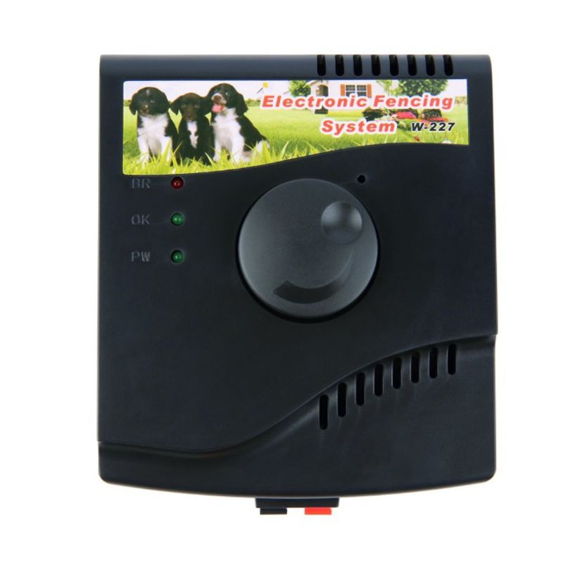 Електронний паркан для собак з 2ма нашийниками на батарейці Крона Pet W-227B, провідний