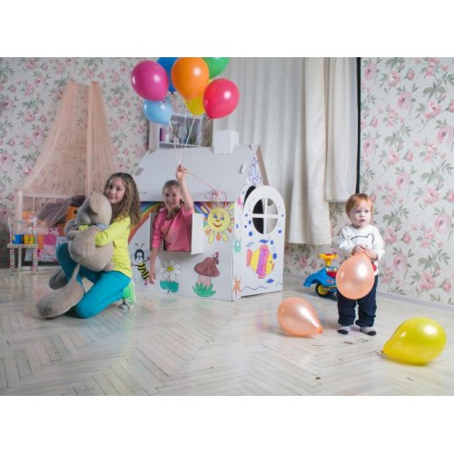 Картонний будиночок для ігор та малювання Бертик  Картонний будиночок для ігор та малювання Бертик