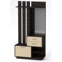 Передпокій з гачками Компанит Єва 100,3х38х195 см Венге Передпокій з гачками Компанит Єва 100,3х38х195 см Венге