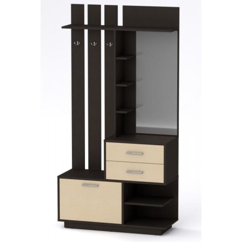 Передпокій з гачками Компанит Єва 100,3х38х195 см Венге