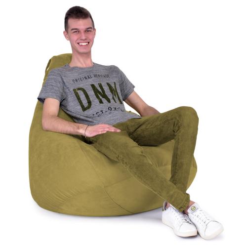 Крісло Мішок Груша Замша 120х85 Студія Комфорту Розмір Стандарт зелений Крісло Мішок Груша Замша 120х85 Студія Комфорту Розмір Стандарт зелений