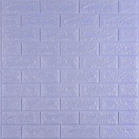 3D панель самоклеюча цегла світло-фіолетова 700x770x5мм (015-5) Sticker Wall SW-00000083