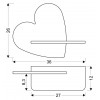 Настінний світильник Candellux Heart 36x26 см Коричнево-рожевий (21-84569)