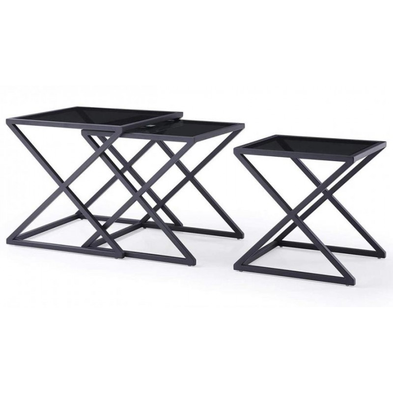 Комплект журнальних столиків у стилі Loft NS-307 510x490x490 мм Черный