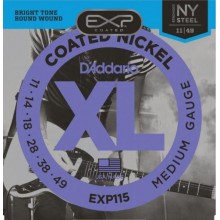 Струни для електрогітари D'Addario EXP115 Blues/Jazz Rock Electric Guitar Strings 11/49