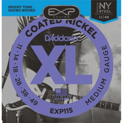 Струни для електрогітари D'Addario EXP115 Blues/Jazz Rock Electric Guitar Strings 11/49 Струни для електрогітари D'Addario EXP115 Blues/Jazz Rock Electric Guitar Strings 11/49