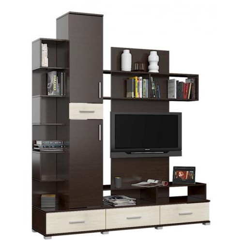 Тумба під ТВ Бриз Еверест Венге темний дуб молочний (Ev-189) Тумба під ТВ Бриз Еверест Венге темний дуб молочний (Ev-189)