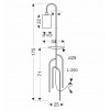 Торшер Candellux RAVELLO 34х175 см Зелений/Чорний (51-00064)