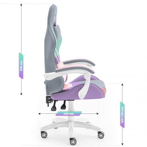 Комп'ютерне крісло Hell's Rainbow Violet-Mint Комп'ютерне крісло Hell's Rainbow Violet-Mint
