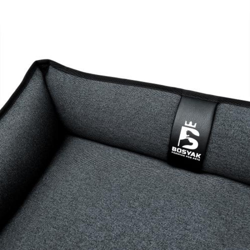 Лежак ліжко для собак та котів EGO Bosyak Рогожка S 65x55 Сірий (спальне місце для собак та котів)