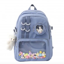 Рюкзак шкільний для дівчинки Hoz 4 в 1 Rabbit Синій (SK001604)