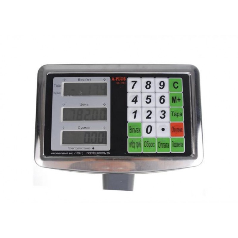 Ваги торговельні зі стійкою та посиленою платформою A-PLUS 1661 на 100 кг