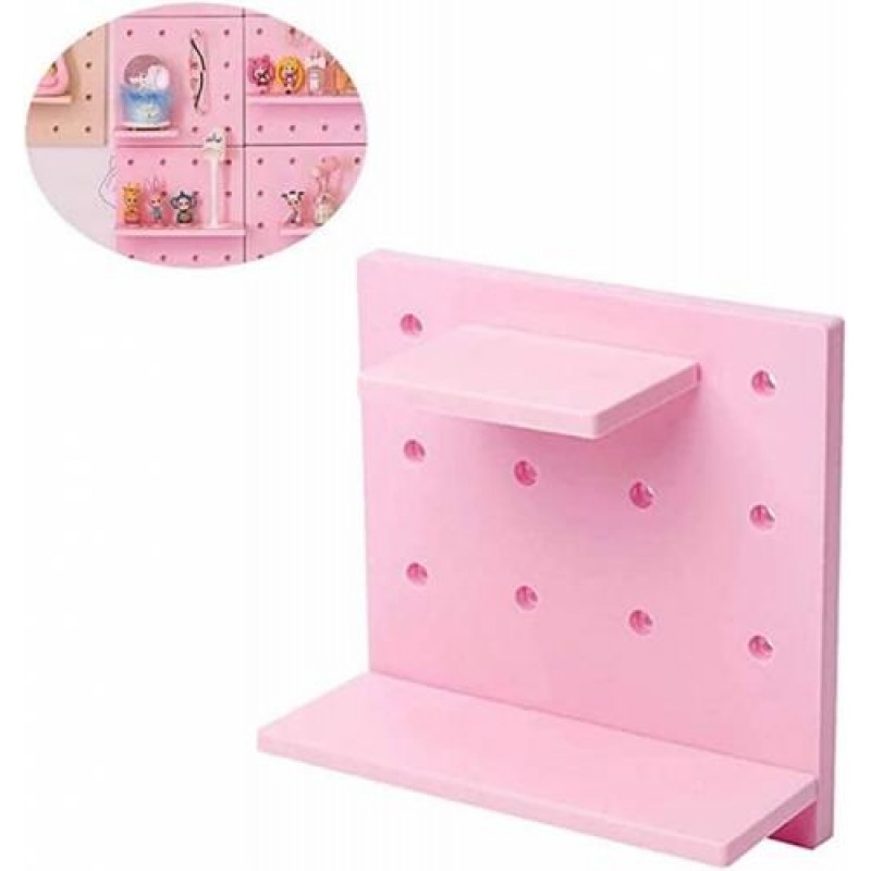 Підвісна панель полиця-органайзер на стіну зі змінними гачками Skadis 22 х 22 х 2 см Рожева (hub_ux3c9g)