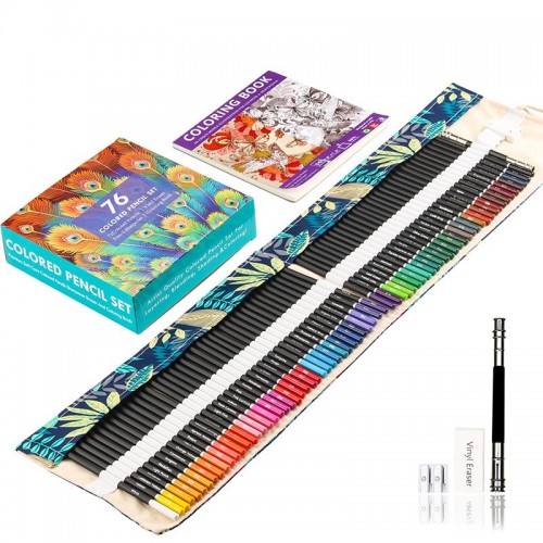 Професійний набір олівців YOVER в тканинному футлярі для професійного малювання 76 в 1 в інтернет супермаркеті PbayMarket!