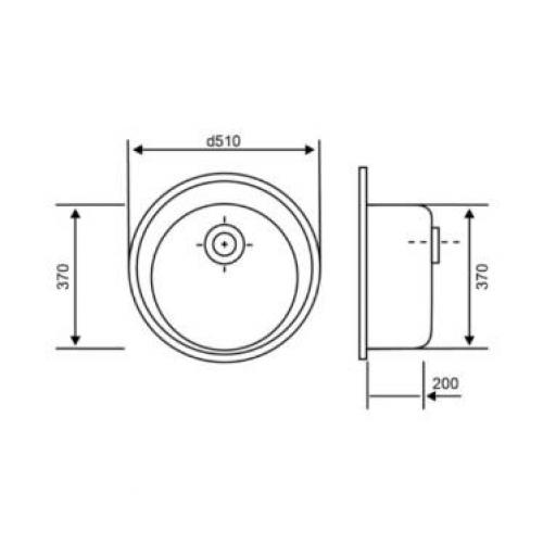 Кухонна мийка Lidz D510/200 BLA-03 (LIDZBLA03D510200) в інтернет супермаркеті PbayMarket!