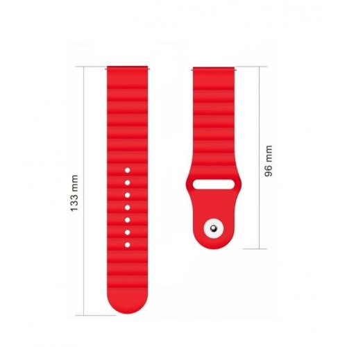 Ремінець BeWatch для Amazfit BIP | Bip Lite | Bip U/Pro/Mini | GTS | GTS 2(E) | GTR 42mm силіконовий 20мм Wave Червоний (1010704) Ремінець BeWatch для Amazfit BIP | Bip Lite | Bip U/Pro/Mini | GTS | GTS 2(E) | GTR 42mm силіконовий 20мм Wave Червоний (1010704)