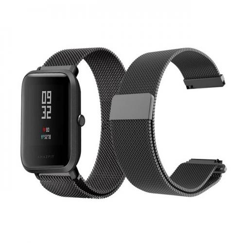 Ремінець BeWatch міланська петля для Xiaomi Amazfit BIP Чорний (1010201) Ремінець BeWatch міланська петля для Xiaomi Amazfit BIP Чорний (1010201)