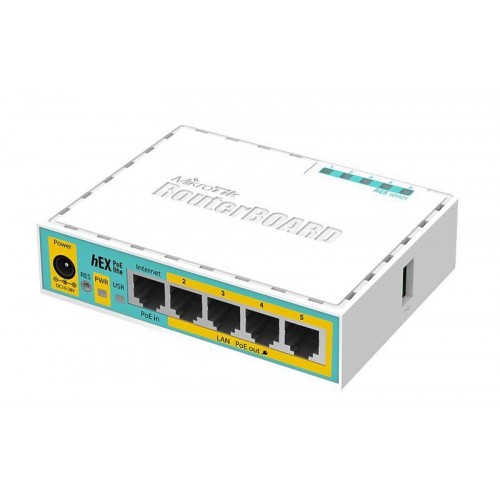 Маршрутизатор MikroTik RouterBOARD RB750UPr2 hEX PoE lite (650MHz/64Mb, 1xUSB, 5х100Мбіт, PoE in, PoE out) в інтернет супермаркеті PbayMarket!