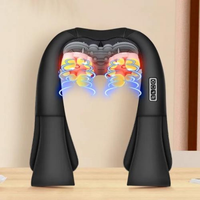 Універсальний роликовий електричний масажер для спини шиї та плечей Inspire 055K Black (BISD-055K)