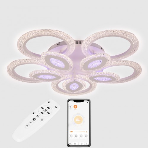 Стельова LED люстра Sunlight 5809/5+5 Білий