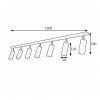 Світильник MSK Electric Tube спот із поворотними механізмами MR 1105-7 GD