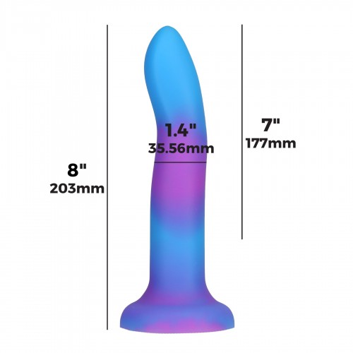 Фалоімітатор, що світиться в темряві, ADDICTION Rave 8″ Glow in the Dark Dildo Blue Purple, 20,3 см в інтернет супермаркеті PbayMarket!