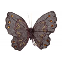 Декоративний метелик на кліпсі BonaDi Коричневий (117-912)